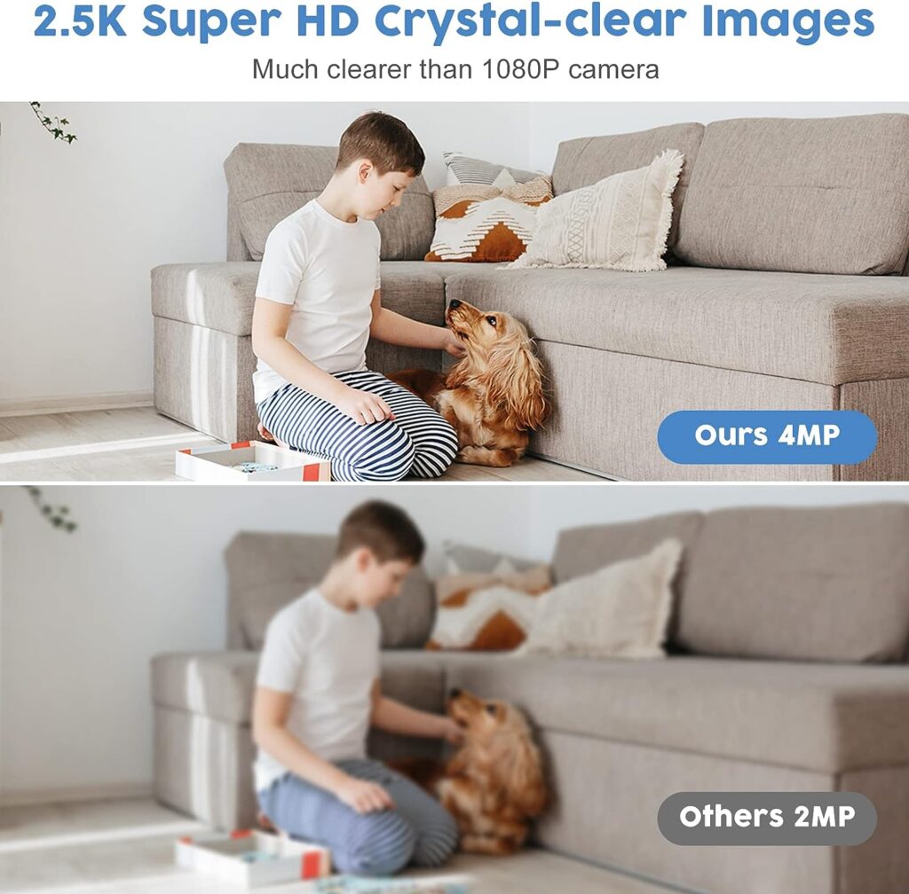Amazon.com : 2.5K 5GHz  2.4GHz Indoor Security Camera Wireless,Pet Camera for Home Security for Baby/ Cat /Dog, 7/24 Motion Tracking,Spotlight  Siren Alarm ,One Click to Call(64GB Included) : Electronics