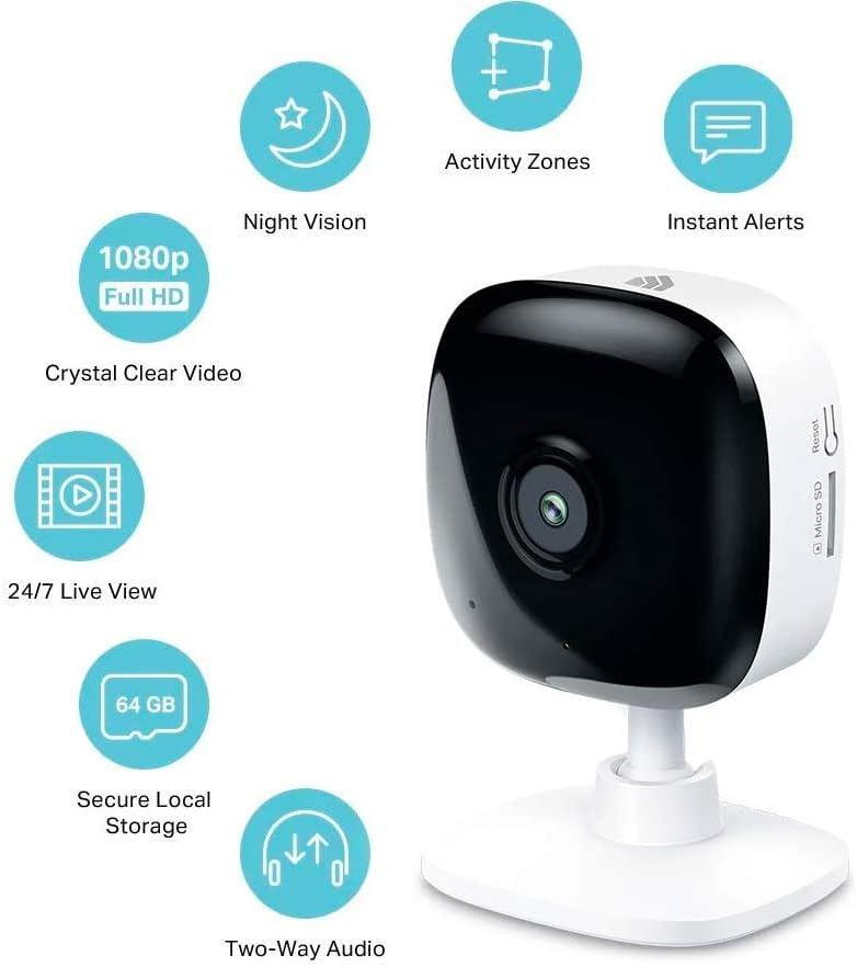 Amazon.com : Kasa Smart Security Camera for Baby monitor, 1080p HD Indoor Camera for Home Security with Motion Detection, Two-Way Audio, Night Vision, Cloud  SD Card Storage, Works with Alexa  Google Home (EC60) : Electronics