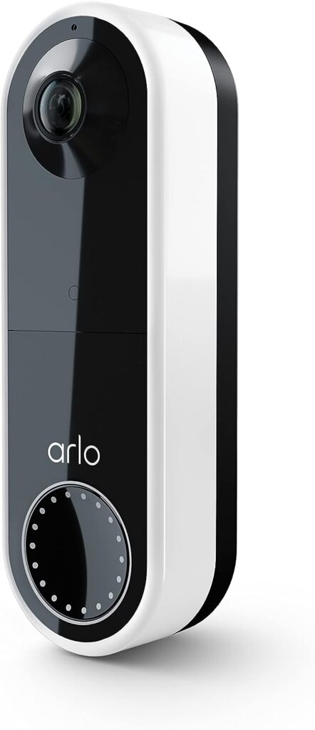 Arlo Essential Video Doorbell - HD Video, 180° View, Night Vision, 2 Way Audio, Direct to Wi-Fi No Hub Needed, Wire Free or Wired, White - AVD2001 : Tools  Home Improvement