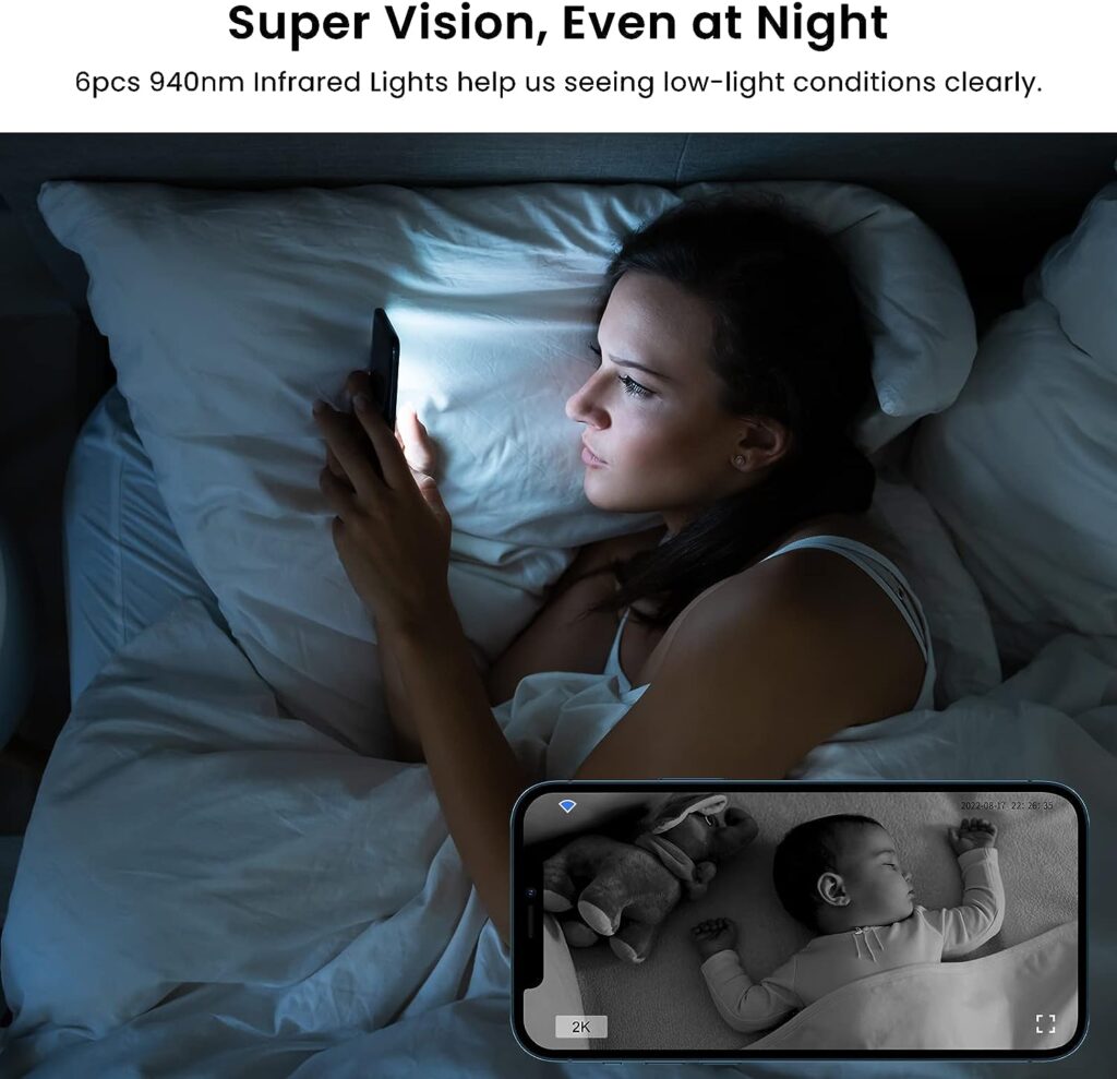 Indoor Cameras for Home Security 2K, Galayou Wireless WiFi Baby Camera Monitor with Two-Way Audio, Home Cameras with APP for Phone, Smart Siren, Works with Alexa/Google Home(G7-4PACK)
