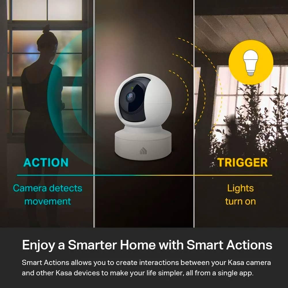 Kasa Indoor Pan/Tilt Smart Security Camera, 1080p HD Dog Camera 2.4GHz with Night Vision, Motion Detection for Baby and Pet Monitor, Cloud  SD Card Storage, Works with Alexa  Google Home (EC70)