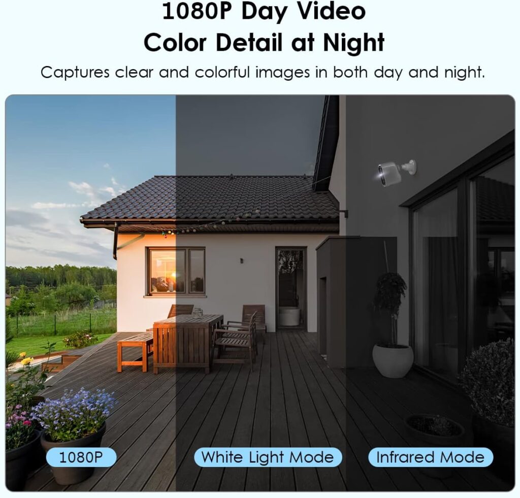 Security Cameras Wireless Outdoor 1080P Battery Powered WiFi Cameras Color Night Vision 2-Way Audio AI Motion Detection Spotlight/Siren for Home Security with Cloud/SD Storage Waterproof indoor camera