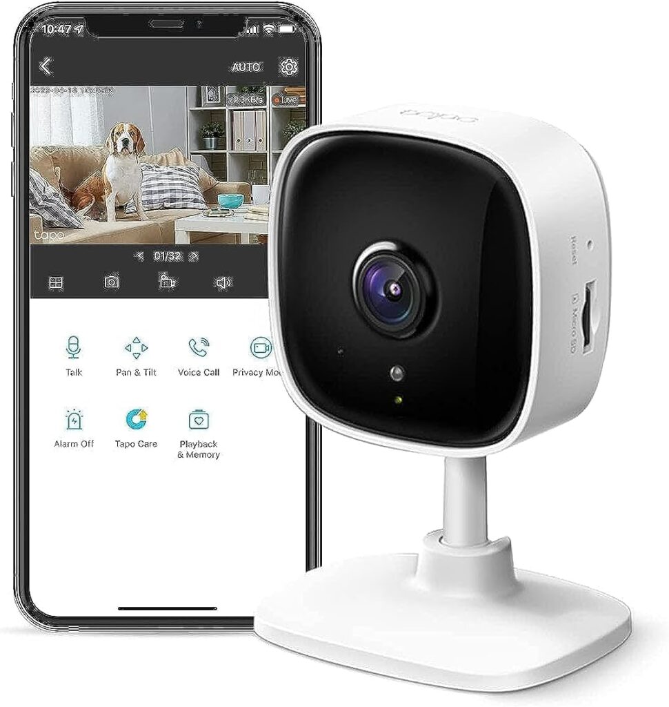 TP-Link Tapo 1080P Indoor Security Camera for Baby Monitor, Dog Camera w/ Motion Detection, 2-Way Audio Siren, Night Vision, Cloud  SD Card Storage, Works w/ Alexa  Google Home (Tapo C100) : Automotive