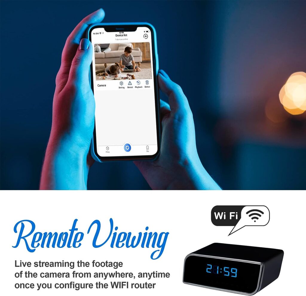 AYFES 1080P Wireless Camera Detector - Indoor Camera with Motion Detection Night Vision HD 1080P Security Home Camera for Office/Dog/Baby
