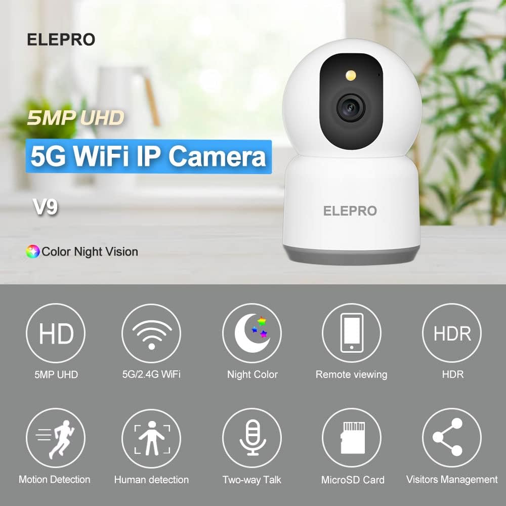 Ele Pro Content ELEPRO 2.5K HD 5MP WiFi Pet Camera Review - homesecuritycamerareview.com