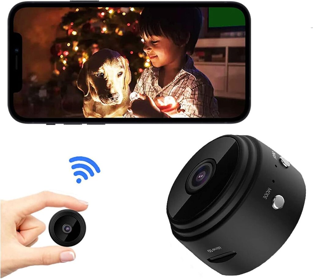 senri Mini Security Camera, 1080P HD WiFi Home Indoor Outdoor Camera for Baby/Pet/Nanny, IP Camera Remote Viewing for Security with iOS,Android Phone APP