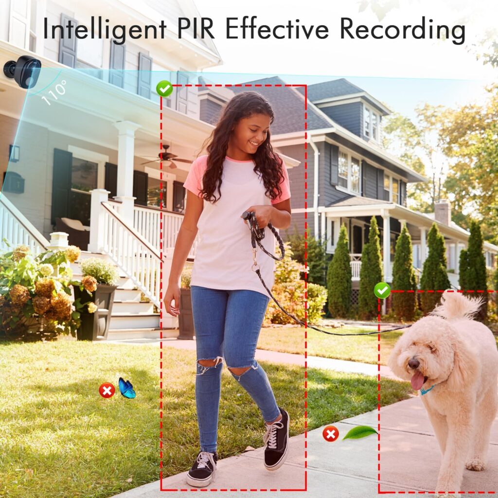 Security Cameras Wireless Outdoor (2 Pack), 2K Battery Powered Outdoor Camera AI Motion Detection, Spotlight Siren Alarm, Color Night Vision, 2-Way Audio, No Monthly Fee, Works with Alexa